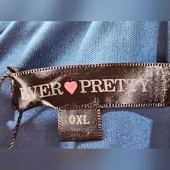 Ever Pretty Floor Length V Neck Tulle Dress In Teal  Size 0XL NWT MSRP $79.99 - Picture 9 of 11